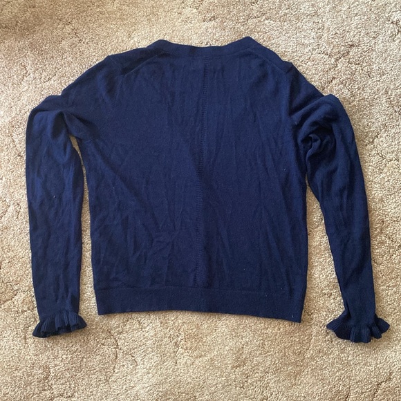 Banana Republic Italian Superloft Ruffle Cuff Cardigan - M - Picture 5 of 6